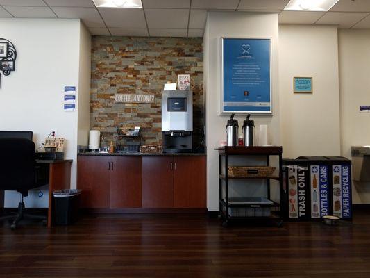 Coffee and snack area