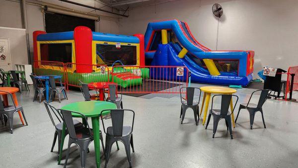 Bouncy house area.