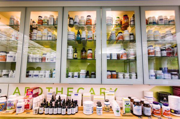 A wide selection of curated supplements by our ND's and MD's!