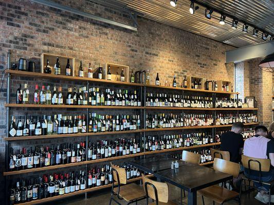 Wine shelves at 305 Wine Garage