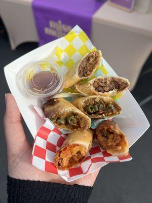 Jackfruit Adobo, Veggie Kare Kare, Tofu Menudo with calamansi soy sauce