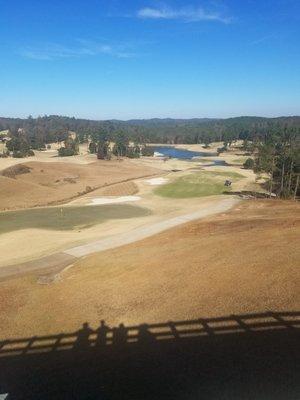 Looking from the clubhouse