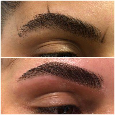 Lash shape before & after