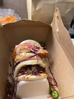 Fried Chicken Bao  Bulgogi Bao