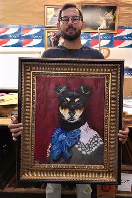 Local artists gets his artwork framed at Kidd's Frames