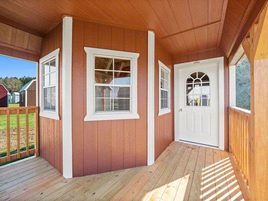 A Wrap Porch is the Perfect Start to A Tiny Home or a great she shed 903-424-4404