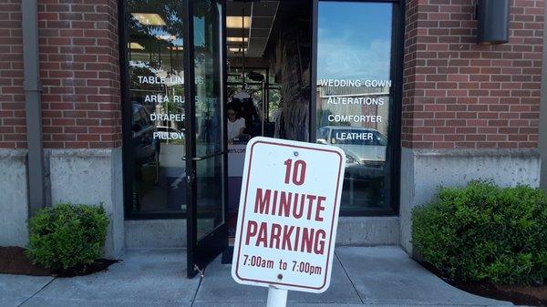 Entrance through the Parking Lot