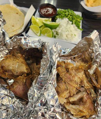 Barbacoa de Borrego (1/2 lb Macisa and 1/2 lb Costilla)