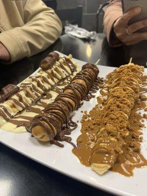 Waffle stick and bubble waffle stick