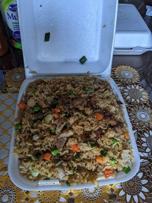 Chicken Fried Rice as takeout. It's a lot of food.