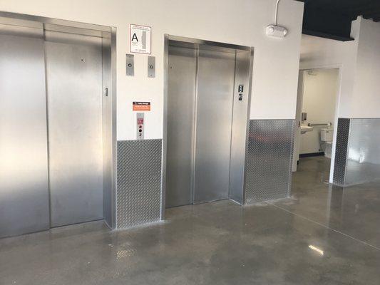 Elevators to upper rooms.