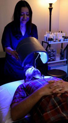 Come experience our LED treatment in our ultimate facial!