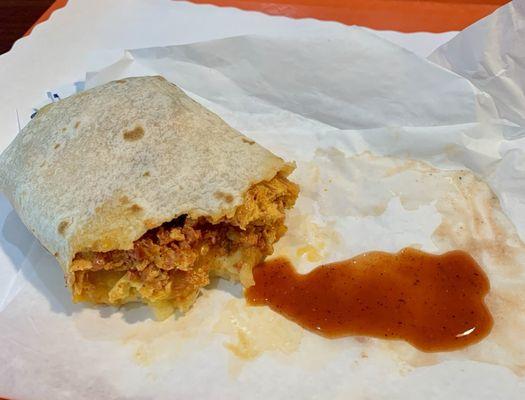 Chorizo breakfast burrito