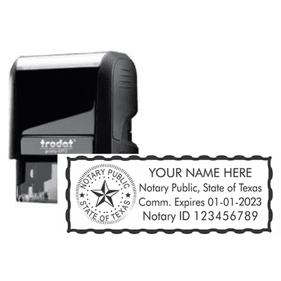 Trodat Notary Stamp  Self-Inking, 1000's of impressions