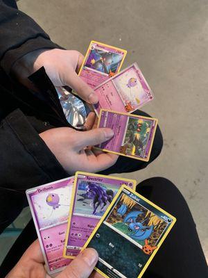 Pokemon cards (they were free)!