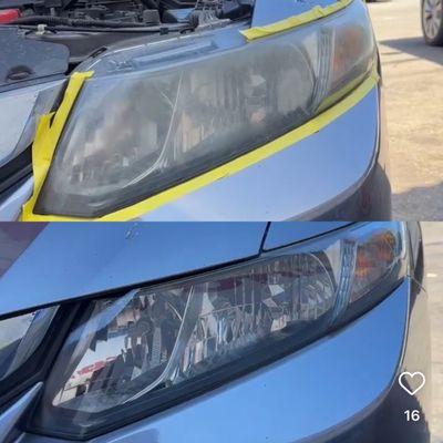 Head light restoration.