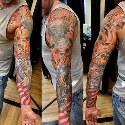 American Eagle forearm sleeve by Mitch Teckman.