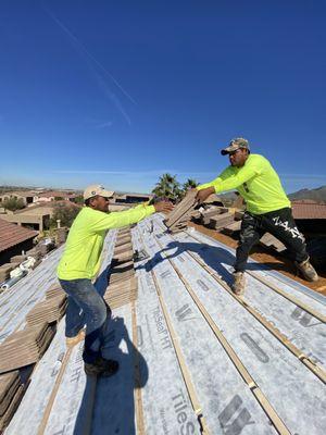 Tile re roof