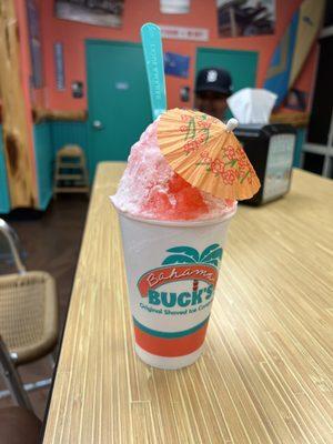 Peach, watermelon with cream.  Paradise Royale