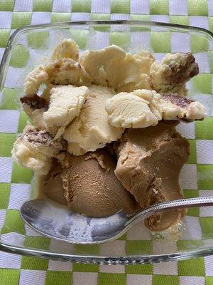 Maple Pecan mixed with Coffee ice cream