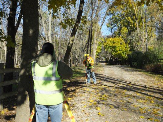 SURVEYING ON COUNTRY ROAD