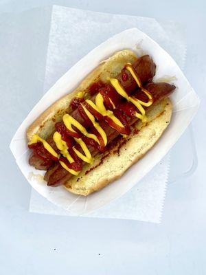 Hot Dog with Ketchup and Mustard