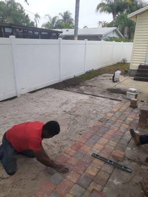 Pavers installation