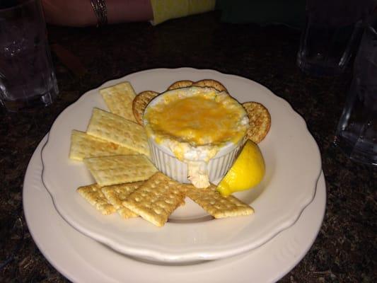 The crab dip. The Keebler crackers it came with did the trick, but you loose points for creativity.