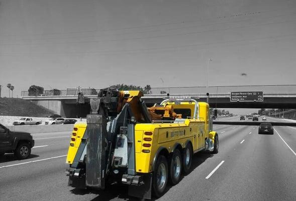 We offer around the clock towing services throughout Southern California. Towing can be arranged through our in-house dispatch center.