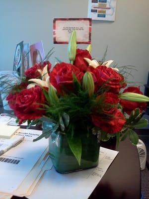 The most beautiful Valentine's Day bouquet ever.  I have a wonderful sweetheart.