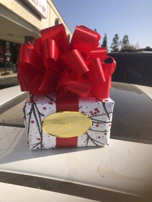 The beautifully wrapped  gift =)