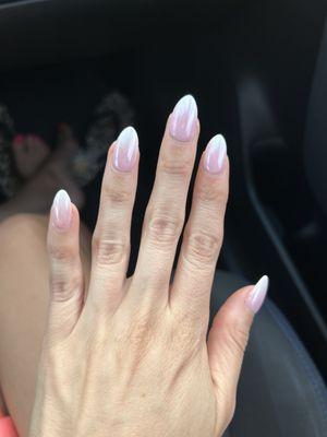 Ombré French dip with gel