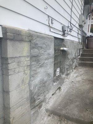 Foundation sandstone repair