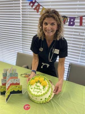 Our primary care physician assistant, Erryn, celebrates her birthday!