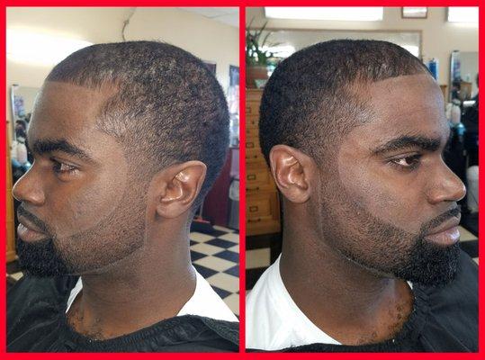 Tee Fresh taper fade into the beard ...call or txt for appointment 720 297 8561..