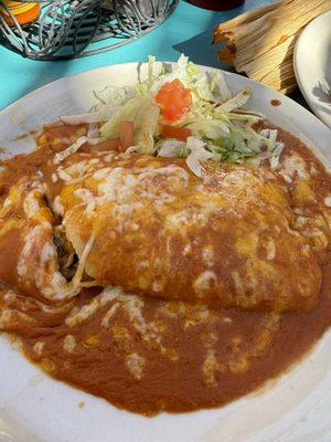 shredded beef enchilada