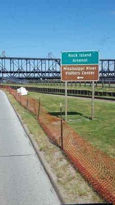 Mississippi River Visitor Center Road Sign