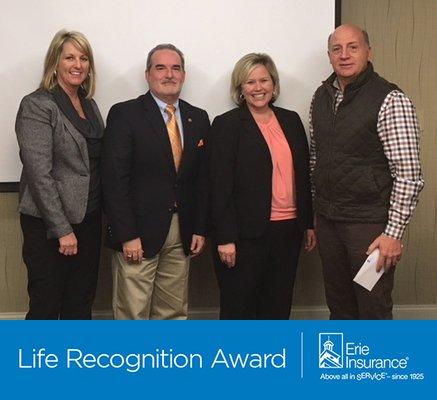 Partners Insurance Agency located in Cornelius, North Carolina is a proud recipient of the Gold Life Recognition Award from Erie Insurance.