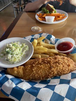 Flounder basket and BLT and sweet potato fries!