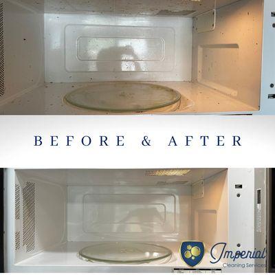 Before and after microwave cleaning