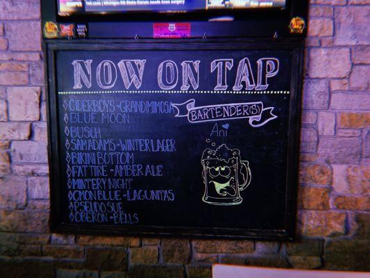 Different Beers on Tap regularly.