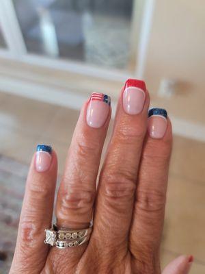 4th of July nails by Jake.