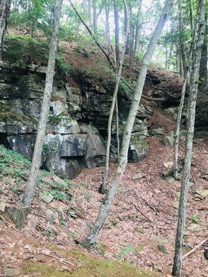 Rock outcropping up Spike Buck Hollow trail, starting across from entrance to park.