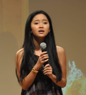 Lana Condor, the next Jubilee in the upcoming "X-Men: Apocalypse" movie.
 Here performing in Vocal Arts Studios last December showcase