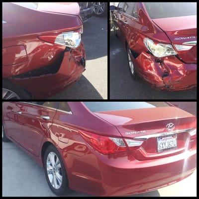 2013 sonata Before and after photo.