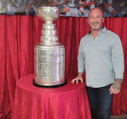 Getting a chance to get photos with the cup!  So cool.