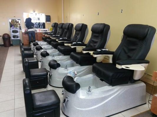 Spa Pedicures Center. "Pipeless Jet Tubs are our #1 Sanitary Concerns".