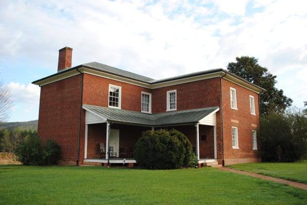 The back porch of the main house