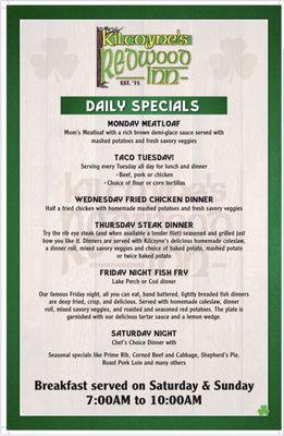 Daily Specials