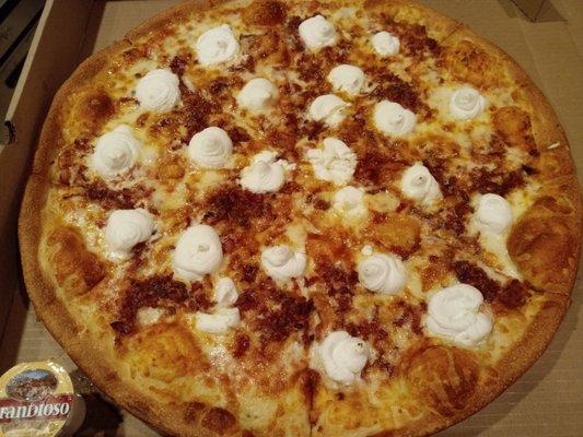 X-Large Pizza with Bacon and Ricotta